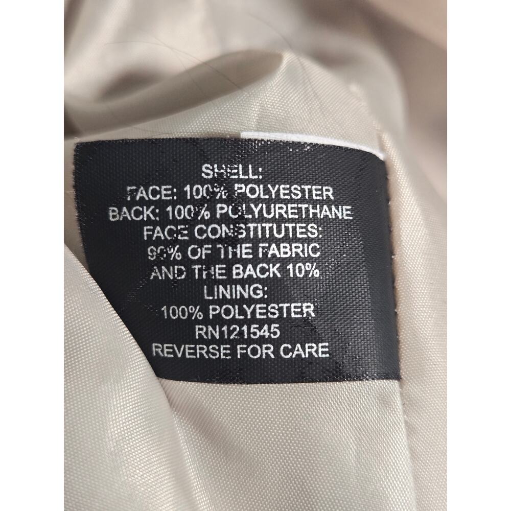 London Fog Women's Water Resistant Belted Cream Color Trench Coat. Size Medium - Picture 8 of 13